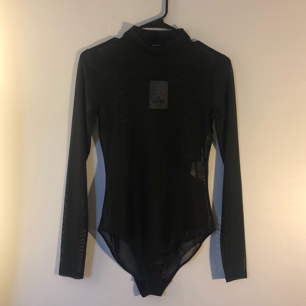 NEW!! BlACK MESH TURTLENECK LEOTARD